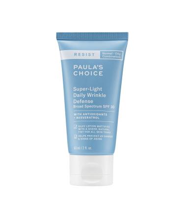 Paula's Choice RESIST Super-Light Daily Wrinkle Defense SPF 30 Matte Tinted Face Moisturizer with UVA & UVB Protection, Anti-Aging Mineral Sunscreen for Oily Skin, Fragrance-Free & Paraben-Free, 2 Ounce Full Size
