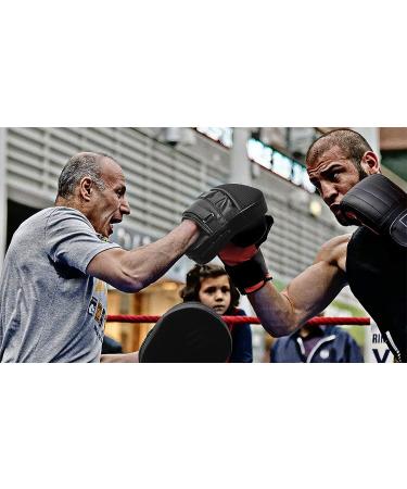 Hawk Sports All-Black Leather Punching Mitts for Martial Arts and Boxing Training - Men, Women, Kids - Buy Online on GoSupps.com