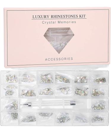 Nail Art Rhinestones 13 Styles Colorful Nail Glitter Glass Jewels Diamonds for Nail Decoration Make-up DIY Clothing Phone Decor Nail DIY Glass Decoration with Rhinestone Picker - Buy Online on GoSupps.com