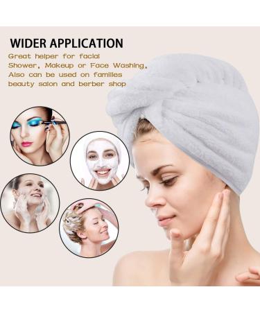 Kinhwa Hairurban Microfiber Hair Turban Towel - Quick Dry Super Absorbent Soft 3 Pack with 2 Buttons - Perfect for Long Hair & All Hair Types - Buy Online on GoSupps.com