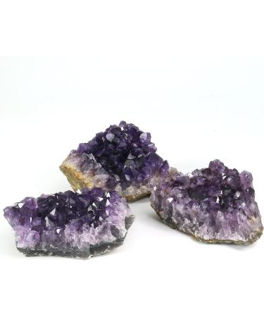 Natural Nvzi Amethyst Cluster 450G - Healing Purple Crystal Geode with Clear Quartz and Rose Quartz for Protection - Buy Online on GoSupps.com