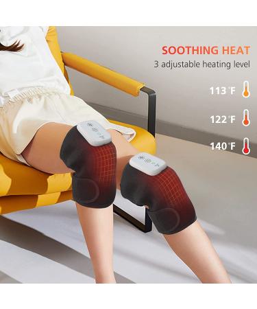 Comfier Cordless Knee Massager Heating Pad - Electric Heated Knee Brace for Pain Relief - Buy Online on GoSupps.com