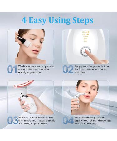 INTENSO 7 Color Face & Neck Massager - Anti-Aging Facial Device for Skin Care & Wrinkle Reduction - Buy Online on GoSupps.com