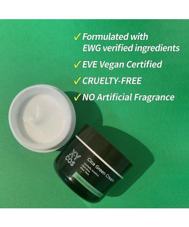 CICA Green Cream 1.7oz | 100% Vegan EVE Vegan Certified Cruelty-Free | Best Vegan Acne Treatment & Skin Balancer - Buy Online on GoSupps.com