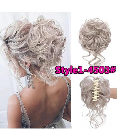 Faringoto Hair Bun Extensions Curly Messy Hair Piece for Women Hair Ponytail 613 - Buy Online on GoSupps.com