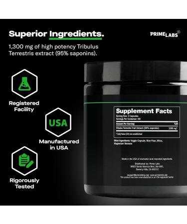 Prime Labs Tribulus Terrestris (120 ct) + Creatine HCl Capsules (60 ct) - Buy Online on GoSupps.com