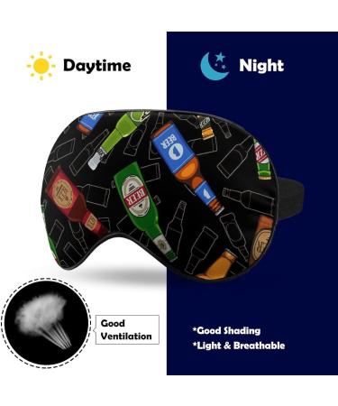 St Patrick's Beer Drinking Bottle Sleep Mask - Adjustable Strap, Blocks Light - For Men and Women - Ideal for Travel and Night Time Rest - Buy Online on GoSupps.com