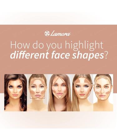 Contour Palette Makeup Powder Kit - With Mirror For Light To Medium Dark Skin - 4 Highly Pigmented Matte Colors For Contouring And Highlighting - Vegan Cruelty Free And Hypoallergenic - Buy Online on GoSupps.com