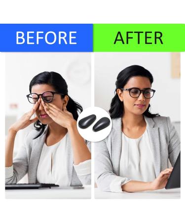 SULIVES Silicone Glasses Nose Pads Stick on Non-Slip Nose Pads Spectacle Nose Pads for Glasses Eyeglasses Sunglasses (Black) - Buy Online on GoSupps.com
