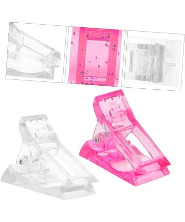 Mikinona 60 pcs UV White Tool Building Nail DIY A Home Tools Gel and Fixing Forms Finger Curve Clamps Clamp Quick Poly Fiberglass Clips Tips Extension Fake Salon Pinching Manicure 1 count (Pack of 1) White Pinkx5pcs - Buy Online on GoSupps.com