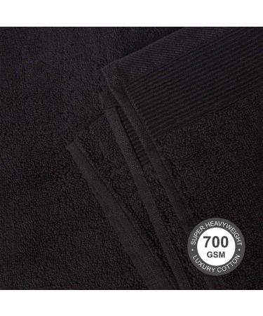 Buy Homescapes 2 Set Premium Washcloths - 100% Egyptian Cotton 30x30 cm 700 g/m Black Face Towels | Fast International Shipping - Buy Online on GoSupps.com