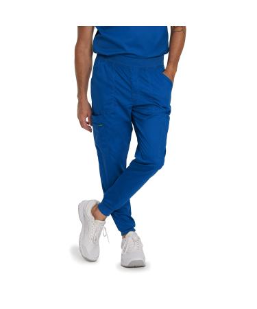 Landau Proflex Tailored Fit Stretch 7-Pkt Jogger Scrub Pants for Men 2100PRV Small Galaxy