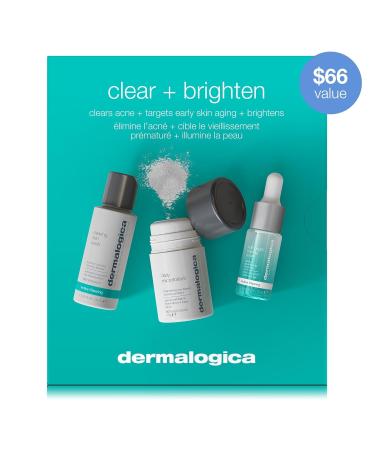 Shop Dermalogica Clear and Brighten Kit - 3 Step Facial Skincare Set | Face Cleanser Exfoliator & Serum - International Shipping Available - Buy Online on GoSupps.com