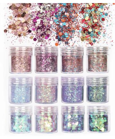 12er boxes glitter face festival glitter body glitter glitter festival face for face nails eyes lips hair body make-up glitter. - Buy Online on GoSupps.com