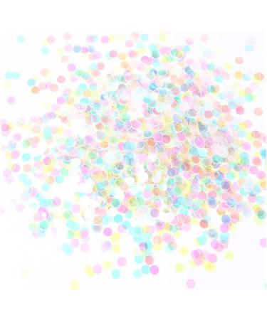  HEXHUASR Ultra-thin Nail Polish Mirror Round Sequins Exquisite Glitter Flakes Chameleon Leaf Autumn Stylist Nail Decoration 3 mm 50 g (Laser Black 50g) - Buy Online on GoSupps.com