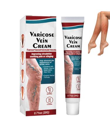 Vein Relief Cream Varicose Vein Cream for Legs Leg Varicose Ointment Improve Blood Circulation 20g
