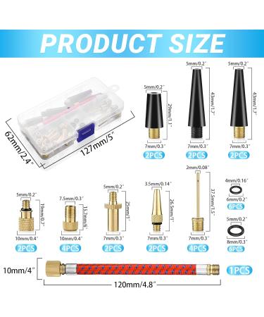 33-Piece Bicycle Valve Adapter Set - DV SV AV French Valve Adapters with Storage Box & Inflatable Hose for All Bicycle Valves | International Shipping Available - Buy Online on GoSupps.com