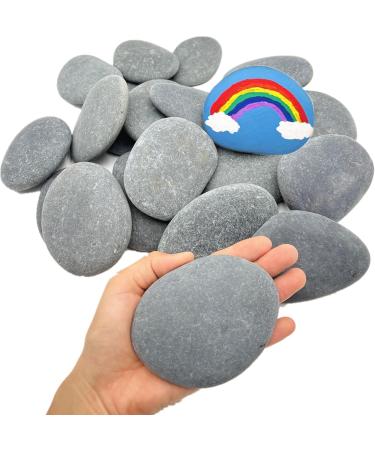 20PCS Painting Rocks, 3"-4" DIY Rocks Flat & Smooth Kindness Rocks for Arts, Crafts, Decoration, Large Rocks for Painting,Hand Picked for Painting Rocksâ€¦ - Buy Online on GoSupps.com