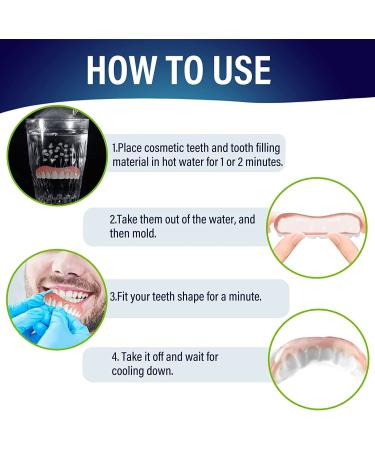 Women's Realistic Veneers Teeth - Upper and Lower Dentures for Missing Teeth - Buy Online on GoSupps.com