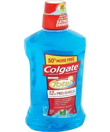 Colgate Total Advanced Pro-Shield Peppermint Blast Mouthwash 50.7 Fl Oz - Freshens Breath & Protects Against Bacteria - Buy Online on GoSupps.com