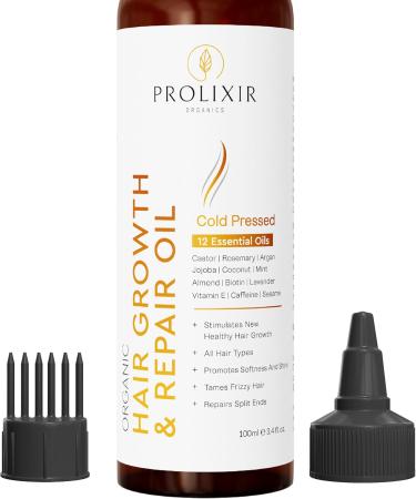 Hair Oil for Dry Damaged Hair - Organic Rosemary Oil for Hair Growth with Castor Oil Jojoba Oil Argan Oil - Scalp Treatment with Biotin Almond Oil & Coconut Oil Hair Serum for Frizzy Hair - Buy Online on GoSupps.com