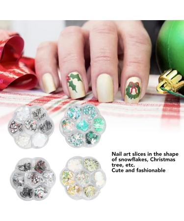 Christmas Art Sequins 3D Snowflake & Tree Socks Shape Polymer Clay Slices DIY Decoration - Buy Online on GoSupps.com