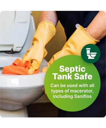 HouseProud 6 in 1 Toilet Macerator Cleaner and Descaler 5L - Citrus Burst Scented Toilet Cleaner and Limescale Remover Suitable for All Toilet Macerators Including Saniflo Macerators - Buy Online on GoSupps.com