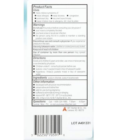 Ayr Saline Nasal Rinse Kit - 51 Refills for Soothing Sinus Wash - Buy Online on GoSupps.com