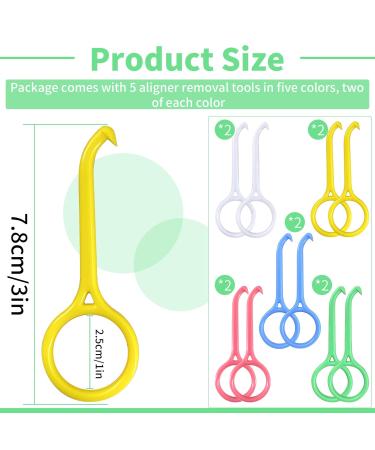 Wergund 10 Pcs Aligner Removal Tool Set for Invisible Braces - Oral Care Accessories in 5 Colors | Perfect for Dental Carrying Cases - Buy Online on GoSupps.com