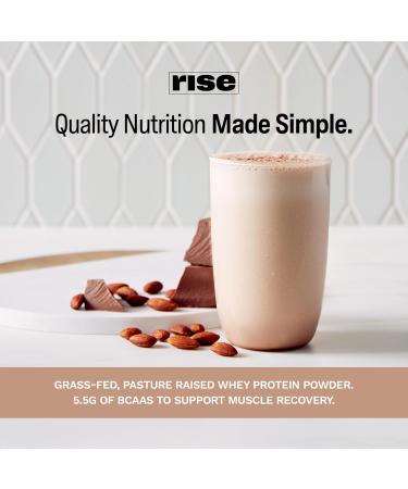 Rise Grass Fed Whey Protein Powder 25 g Protein No Artificial Sugar Free Gluten-Free Soy Free - Chocolate Almond - 1.3 Oz - Buy Online on GoSupps.com