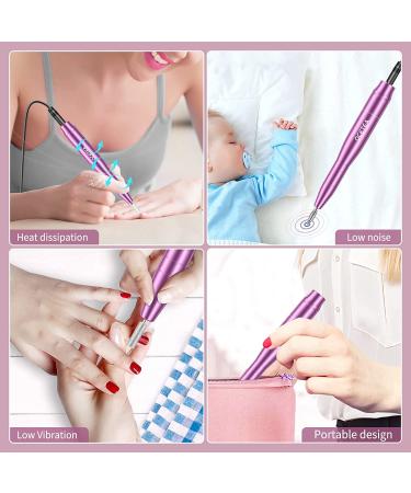 Ocetea Electric Nail Drill Efile - Professional Manicure Pedicure Machine Kit for Shaping, Polishing, and Removing Acrylic Gel Nails - Portable Tool for Home or Salon Use (Purple) - Buy Online on GoSupps.com