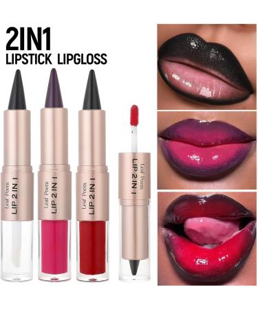  Beliky Girl 2-in-1 Double-Ended Lip Pencil and Liquid Lipstick Moisturizing Plumping Glossy Mirror-Effect Long-Lasting and Highly Pigmented Sculpt Velvet - Versatile Makeup for Women (#02) - Buy Online on GoSupps.com