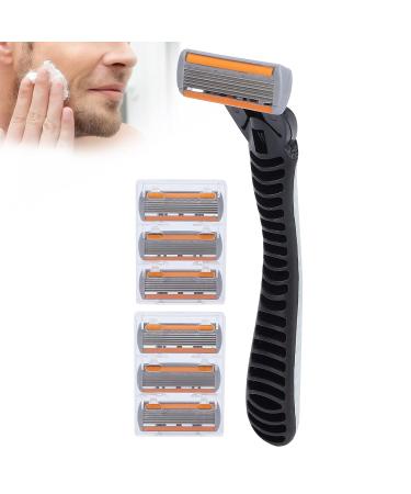 Buy Six Blade Razor - Dollar Shave Club Men's Razor with ABS Handle & Portable Stainless Steel Option - Best International Shipping - Buy Online on GoSupps.com