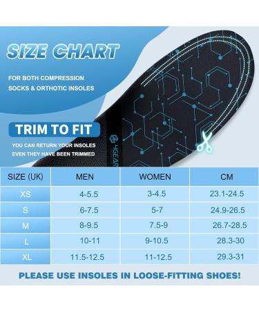 Plantar Fasciitis Relief Kit - Compression Foot Sleeves & Arch Support Insoles - Fast Pain Relief & Comfort - Blue, XS - 1 Pair - Buy Online on GoSupps.com