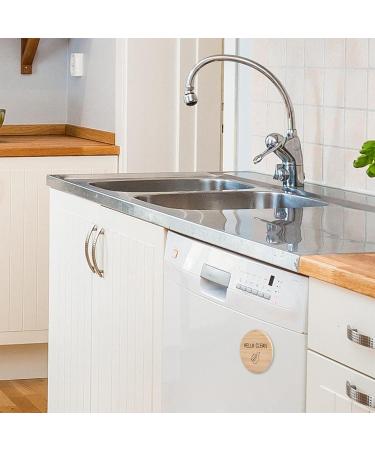 Libetter Dishwasher Clean Dirty Sign - Bamboo Non-Scratch Strong Magnetic Flip Indicator | Non-Scratch Easy To Read Dishwasher Sign for Better Kitchen Organization - Buy Online on GoSupps.com