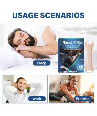 Nasal Strips Nose Plasters Clear Nose Strips for Snoring - 100 Strips - Buy Online on GoSupps.com