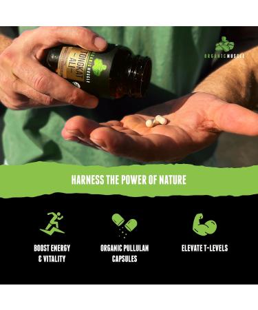 Organic Tongkat Ali for Men 500mg - Pure Eurycoma Longifolia Root Supplement | 60 Count - Natural Male Performance & Energy Support - Buy Online on GoSupps.com