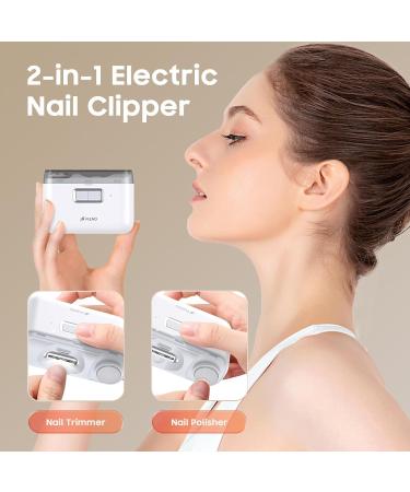 Electric Nail Clipper Nail Trimmer Nail Polisher 2 in-1 Automatic Nail Clipper 2 Speed Fingernail Clippers Nail File with Light Women Manicure Set Nail Clippers for Baby Kids Seniors Weak Hands 0308nc02 - Buy Online on GoSupps.com