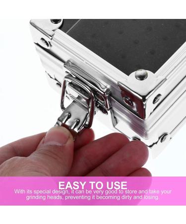 BRIODY 25 Hole Nail Drill Holder Display Aluminum Nail Polish Head Storage Box Nail Box - Buy Online on GoSupps.com