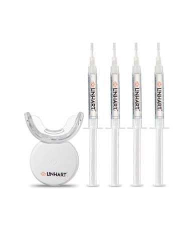 LINHART Teeth Whitening Kit with LED Light - Tooth Whitener Gel  Professional Dental Whitening Gel Syringes with 35% Carbamide Peroxide and 16-Led Whitening Light - No Sensitivity  Whitens Teeth