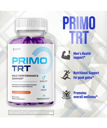 (3 Pack) Primo TRT Gummies for Men Official Primo TRT Male Performance Gummys with Maximum Strength Ingredients Advanced PrimoTRT Male Health Support Supplement with Premium Vitamins (180 Gummies) - Buy Online on GoSupps.com