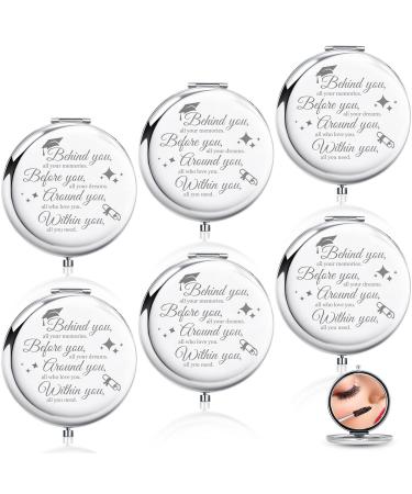 Chunful 6 Pieces 2023 Graduation Gifts for Her Daughter Gifts from Mom Graduation Appreciation Farewell Gifts Pocket Mirror Travel Makeup Mirror for Graduation Party Decorations Mothers Day Present