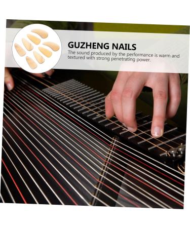 POPETPOP 8 Pcs Guzheng nail pieces Finger Picks music Finger Nail Protectors lute instrument thumb picks fake nails for kids Protective Guzheng Fake Nails child horns guqin 2.5X1.2X0.1CM Light Yellow 02 - Buy Online on GoSupps.com