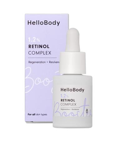 HelloBody HelloBody 1.2% Retinol Complex Booster (15 ml) - The Regenerating and Firming Beauty Elixir - Anti-aging skincare with retinol bakuchiol and luxurious kahai oil