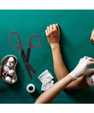 Buy First Aid Scissors for Nurses | Stainless Steel Trauma & Emergency Scissors (Black) - Fast International Shipping - Buy Online on GoSupps.com