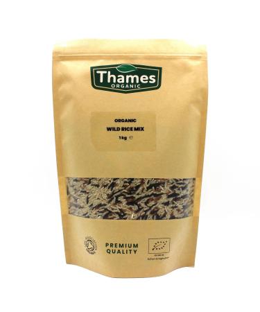 Organic Wild Rice Mix - Camargue Red Rice Wild Rice Long Grain Brown Rice Raw Vegan GMO-Free - No Additives or Preservatives - Nutritious Flavorful and Sustainable - Thames Organic 1kg 1 kg (Pack of 1) - Buy Online on GoSupps.com