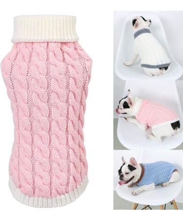 PetyOung Dog Sweater Vest - Warm Knitting Winter Coat for Small & Medium Dogs | Hell Pink - Buy Online on GoSupps.com