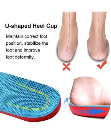 Ailaka Kids Orthotic Arch Support Insoles for Flat Feet & Plantar Fasciitis - Size 3.5-5.5 M US Little Kid - Buy Online on GoSupps.com