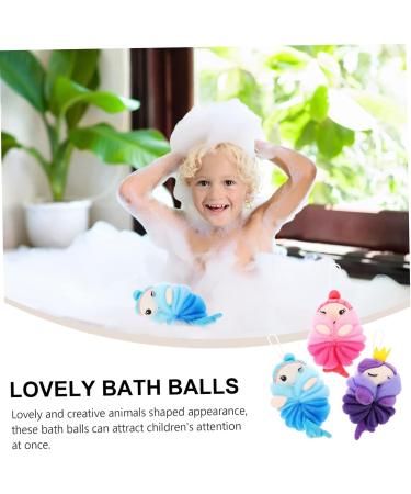 3pcs Bath Ball Sponges | Soft & Cute Loofah Shower Poufs for Body Scrubbing | Gentle Mesh Esponja para Ba arse - Buy Online on GoSupps.com