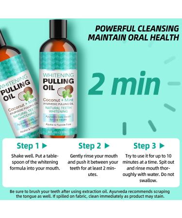 Whitening Pulling Oil - Natural Coconut Oil Mouthwash for Plaque & Tartar Removal | 8 Fl Oz Oil Pulling Solution & Kit - Buy Online on GoSupps.com